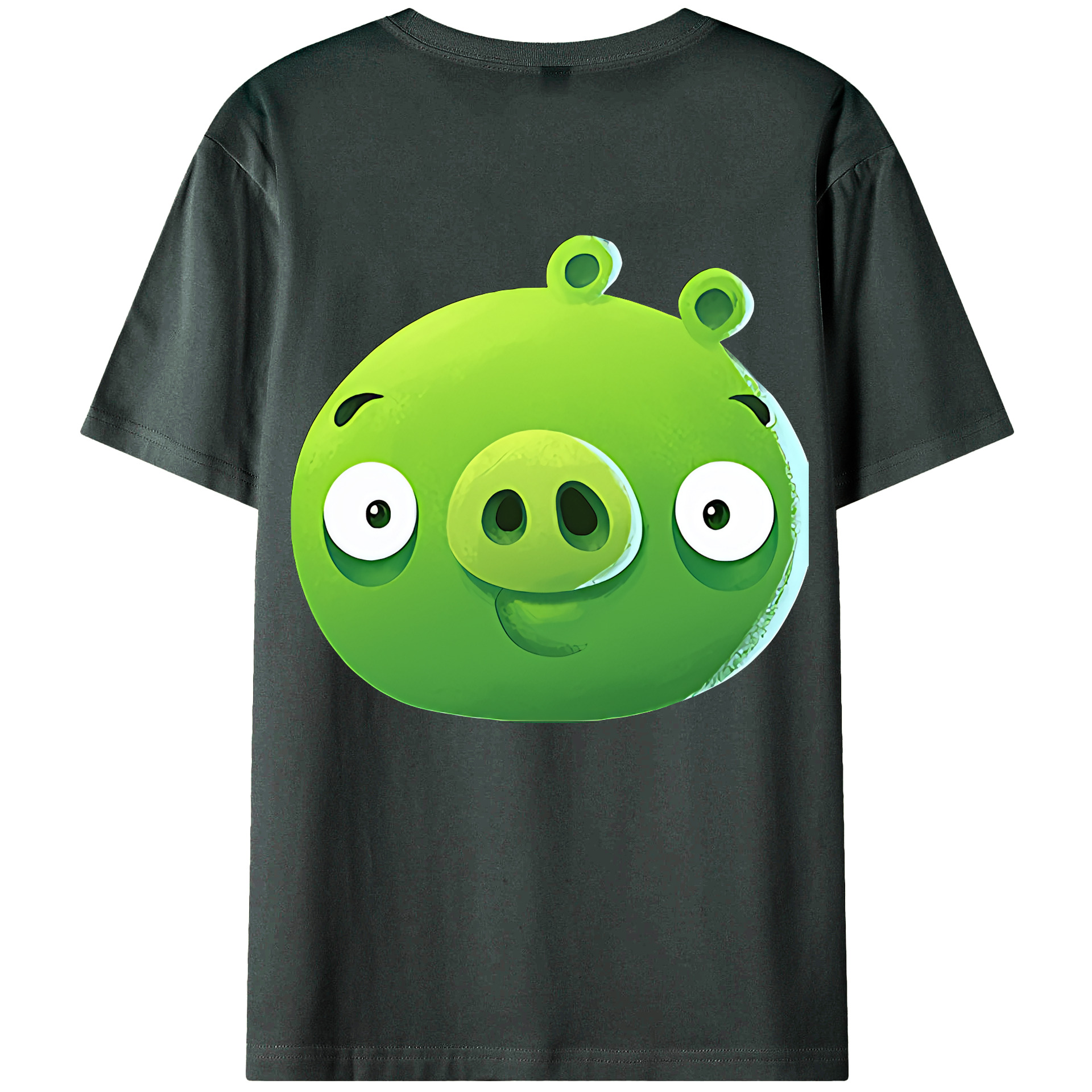 （画像用） Angry Birds アングリーバード 綿100％ メンズ半袖Tシャツ（バックプリント） 通気性